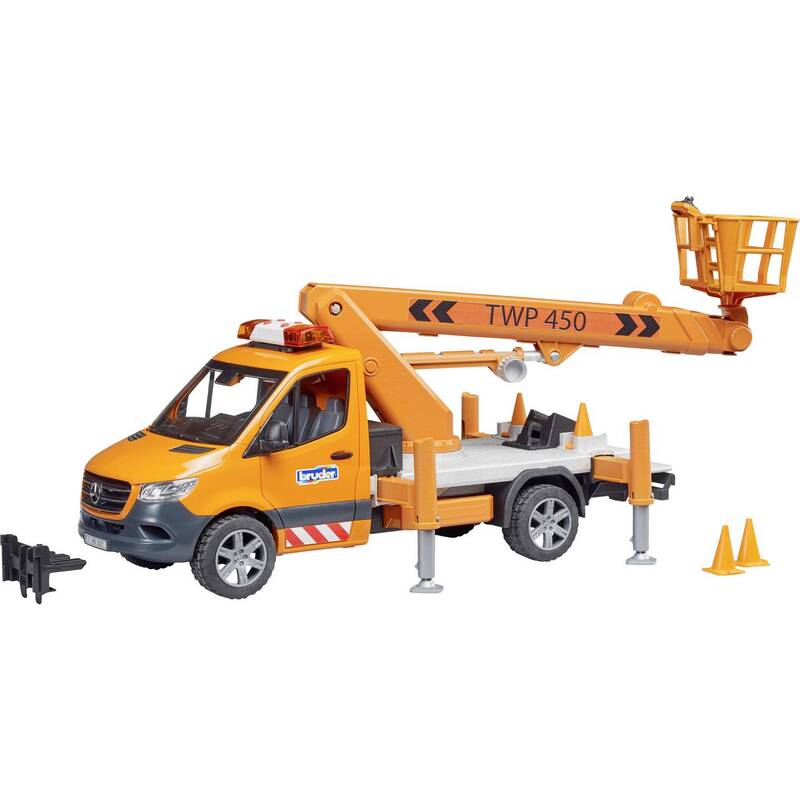Bruder 02679 Mercedes Benz Sprinter Arbeitsbühne mit Light und Sound Modul - 4001702026790