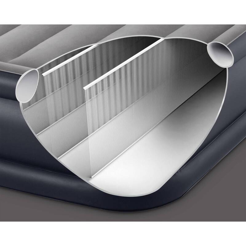 Intex Luftbett DuraBeam PillowRestRaised 203x152cm grau 272kg Elektropumpe - 6941057422886