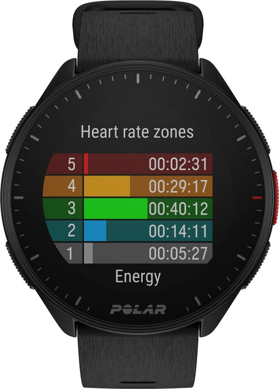 Polar GPS-Laufuhr Pacer Sportuhr Fitnessuhr schwarz S/L wasserdicht 5 ATM - 0725882060446