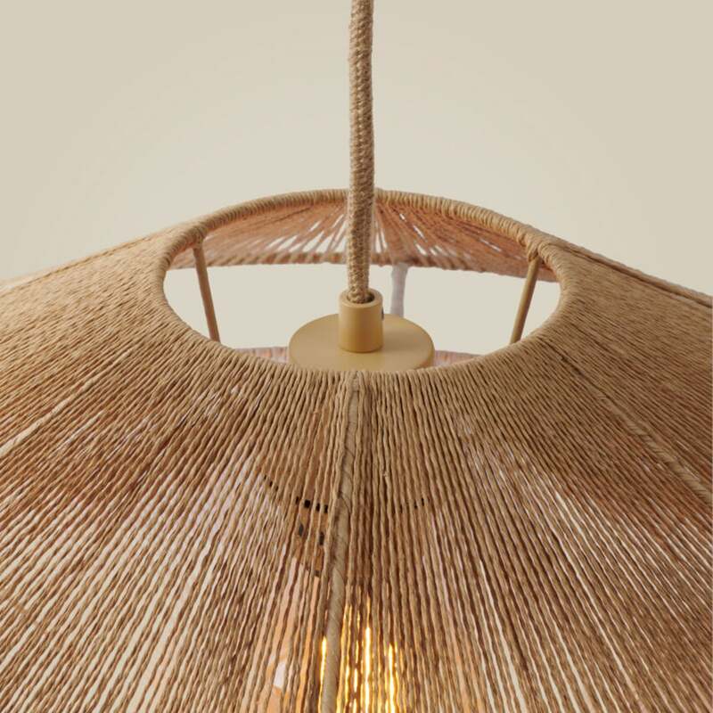 Good & Mojo Hängelampe Hängeleuchte Lumbini LED Pendelleuchte Lampe natur Ø50cm - 8716248101097