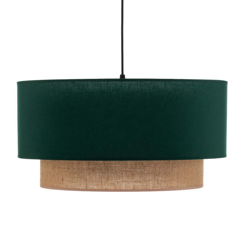 Hängeleuchte Boho Ø 45 cm 1fl grün/jute dimmbar Made in Europe - 5903689189804
