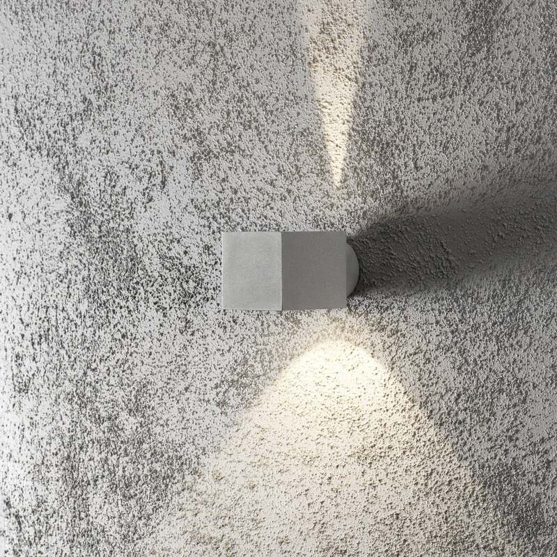 Außenwandleuchte Modena Square grau IP44 Aluminium 25W G9 Halogen - 7318307341300