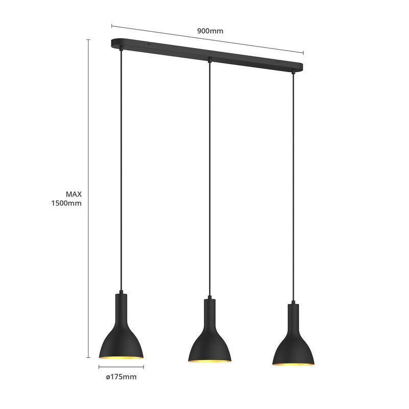 Arcchio Cosmina Hängeleuchte Pendelleuchte Deckenlampe Lampe Licht 3-flammig E27 - 4251096577976