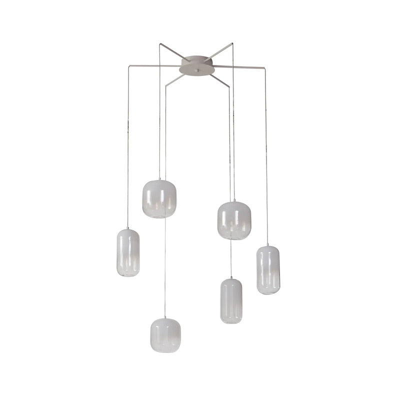 Lucande Hängeleuchte Avelina LED Pendelleuchte 6-flammig Lampe weiß 77cm - 4251911786576