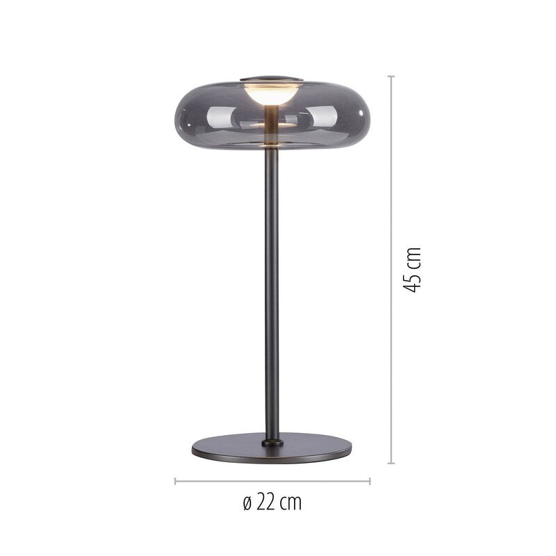 Schöner Wohnen Tischleuchte Posh LED Lampe dimmbar warmweiß 600 Lumen Höhe 45cm - 4043689018443