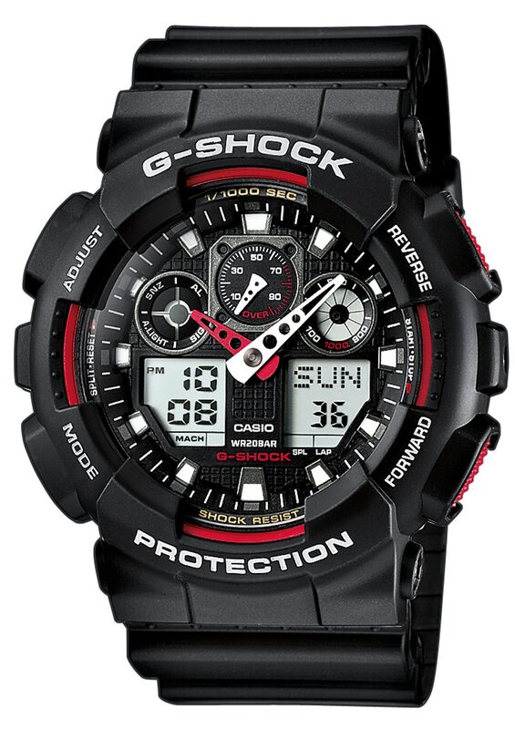 CASIO G-SHOCK Chronograph GA-100-1A4ER Uhr Sport Timer Armbanduhr Quartzwerk - 4971850443940