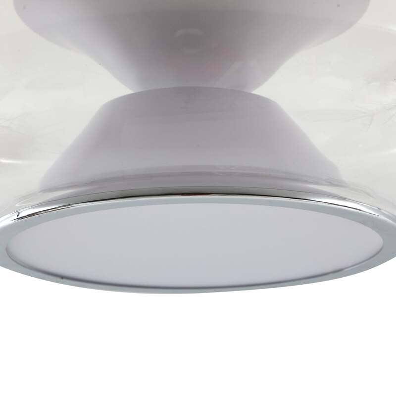 Lucande LED-Deckenleuchte Orasa Glas weiß klar Ø 43 cm 21 cm Höhe 1900 lm - 4251911778779