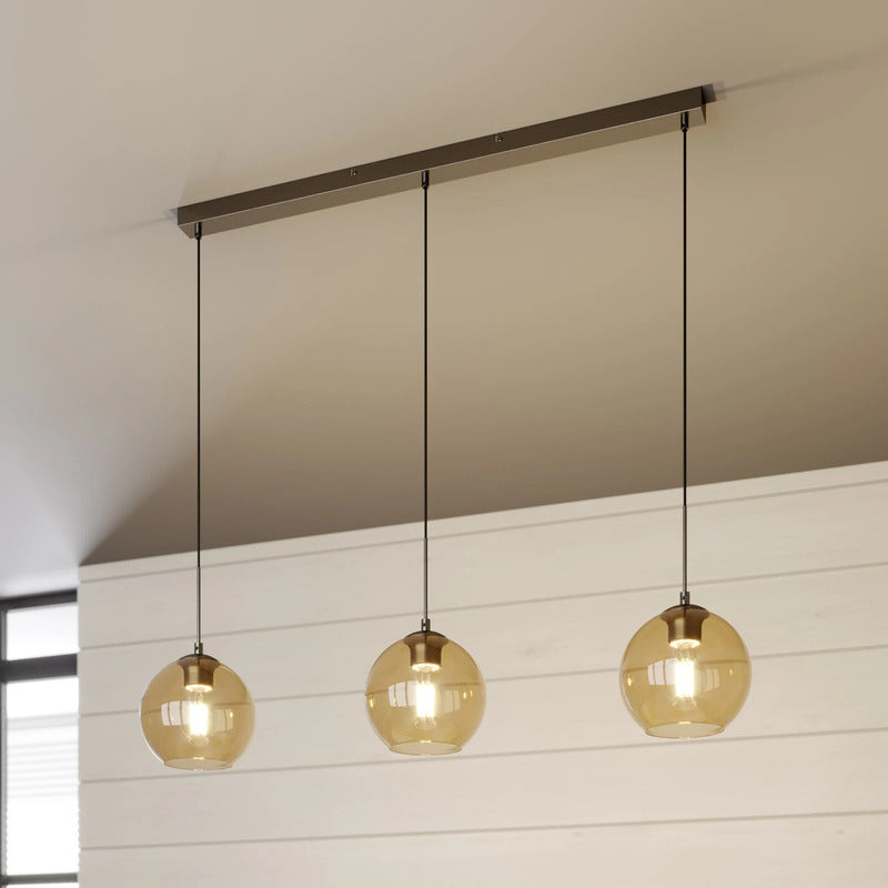 Lindby Sofian Hängeleuchte Deckenleuchte Lampe Leuchte Licht 3-flg E27 rauchg169 - 4251096565430