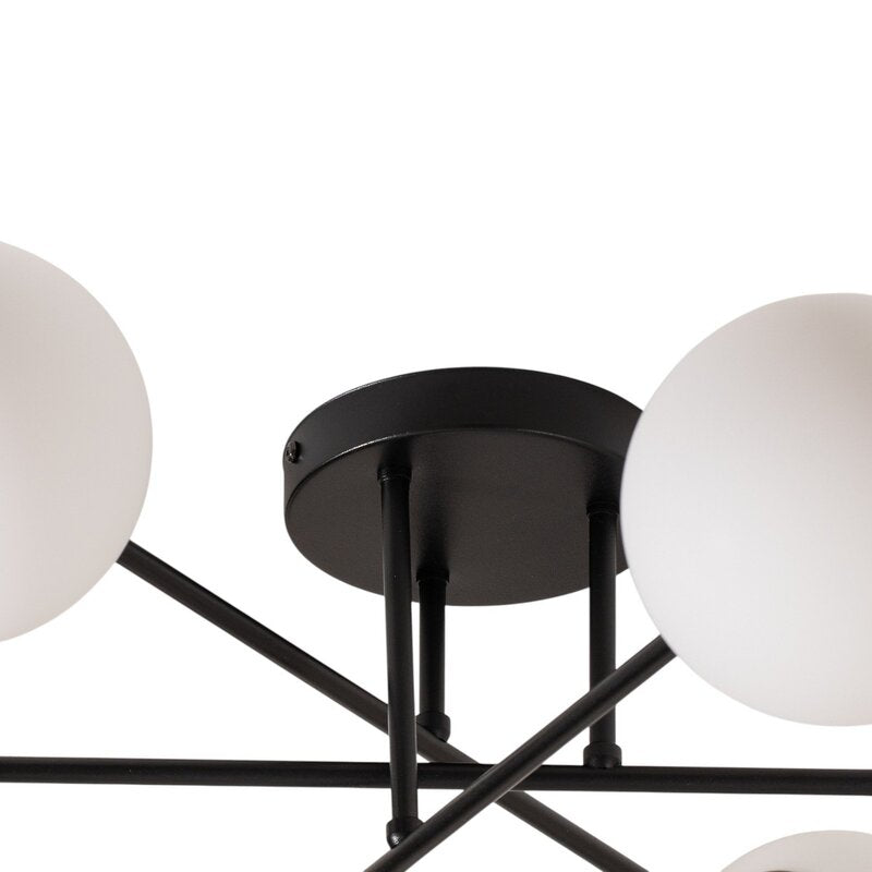 Euluna Deckenleuchte Glassy schwarz/opal Deckenlampe Lampe Licht Leuchte Spot497 - 4251911783575