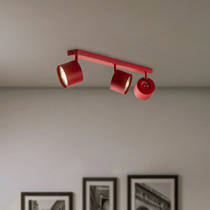 B-Ware Deckenspot Chloe verstellbar dreiflammig rot Deckenlampe Deckenleuchte Lampe
