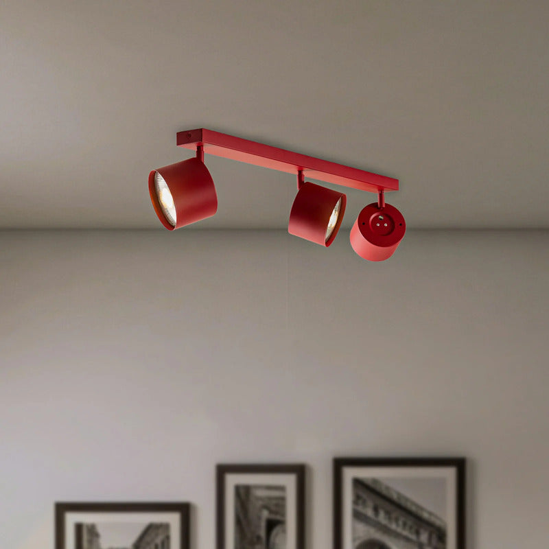 Deckenspot Chloe verstellbar dreiflammig rot Deckenlampe Deckenleuchte Lampe - 5902553235050