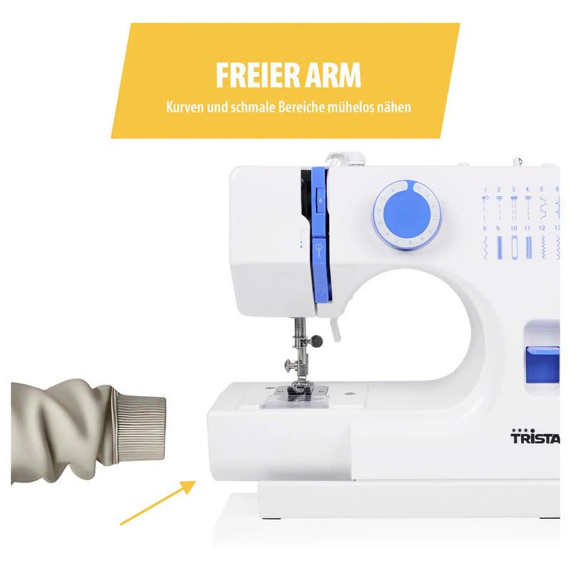 Tristar Freiarmnähmaschine SM-6003 Nähmaschine 14 Programme LED Licht Weiß - 8711387999031