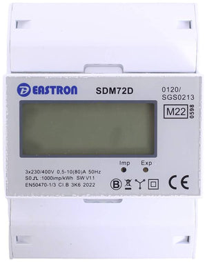 B-Ware Counttec SDM72D Drehstromzähler digital 80 A MID-konform 1 St. Stromzähler Strom