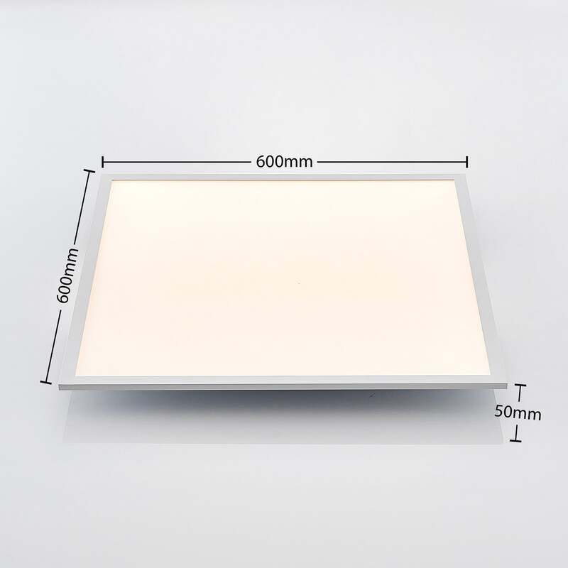 Lindby LED-Panel Quais 60x60cm Leuchte Aluminium weiß 4000K 32W IP20 flach - 4251096581584