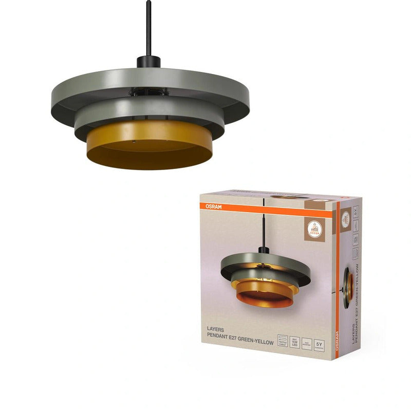 OSRAM Pendelleuchte Hängelampe Decor Layers E27 LED Grün Innenleuchte Ø 40 cm - 4099854460494