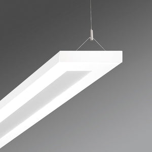 B-Ware Regiolux Büro-Pendellampe Stail mikroprisma 52 W weiß Pendelleuchte Leuchte Spot