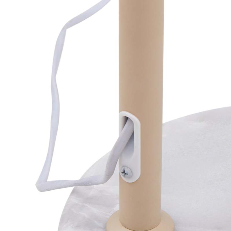 Lindby Stehlampe Tonka beige Metall Marmor 180 cm E27 LED Stehleuchte Leuchte - 4251911792751