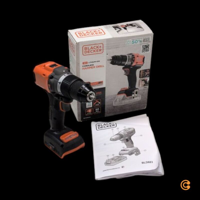 Black & Decker Akku-Schlagbohrschrauber Bohrschrauber bürstenlos 18V Zubehör - 5035048836194