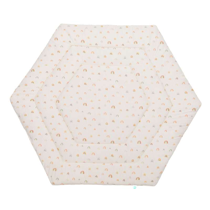 Fillikid Krabbeldecke Spieldecke Rainbow Beige extra weich aufregendes Design - 9120123444534