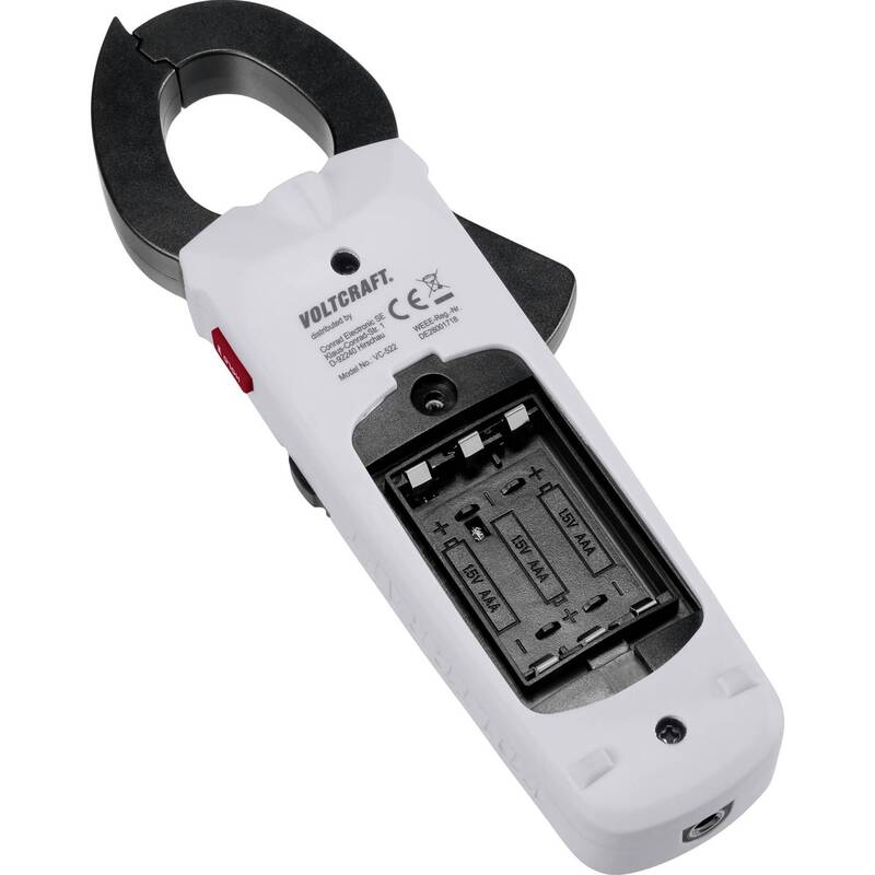 Voltcraft Stromzange VC-522 digitale Messzange 4000 Counts CAT III 600 V Anzeige - 4053199547456