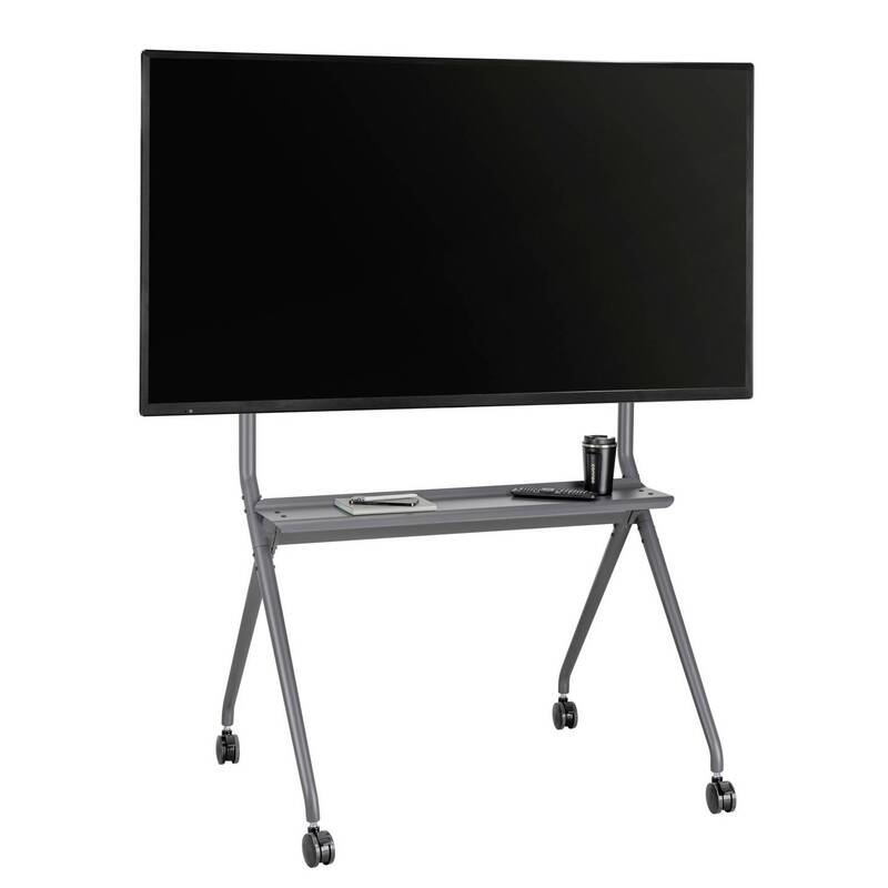 SpeaKa Professional TV Rollwagen Bodenständer TV Wagen höhenverstellbar grau - 4064161393346