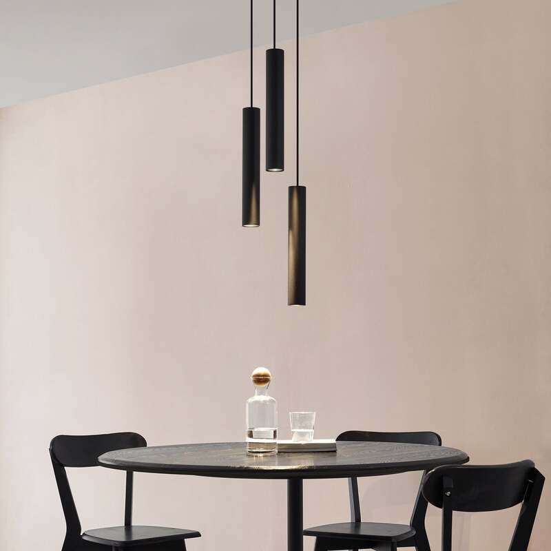 Lindby Hängeleuchte Joffrey LED Pendelleuchte Lampe dimmbar schwarz 3-flg 40cm - 4251911728637