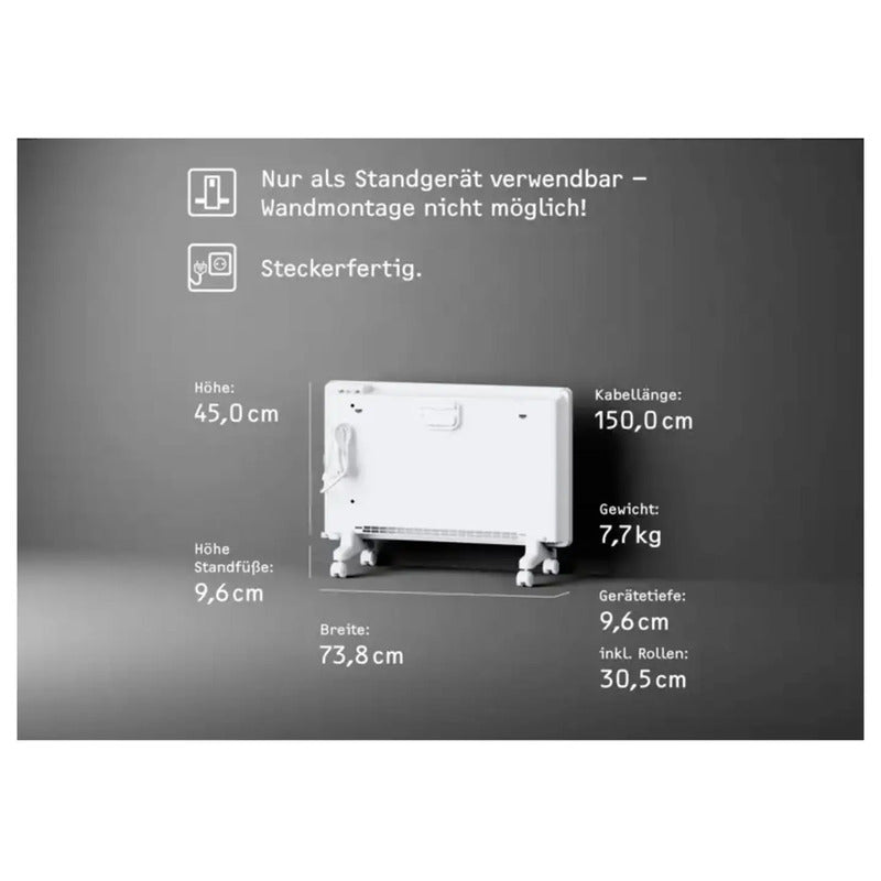 Stiebel Eltron Konvektor Heizgerät 2000W IP24 Heizkörper 25m² weiß 738x450mm - 4017212044513