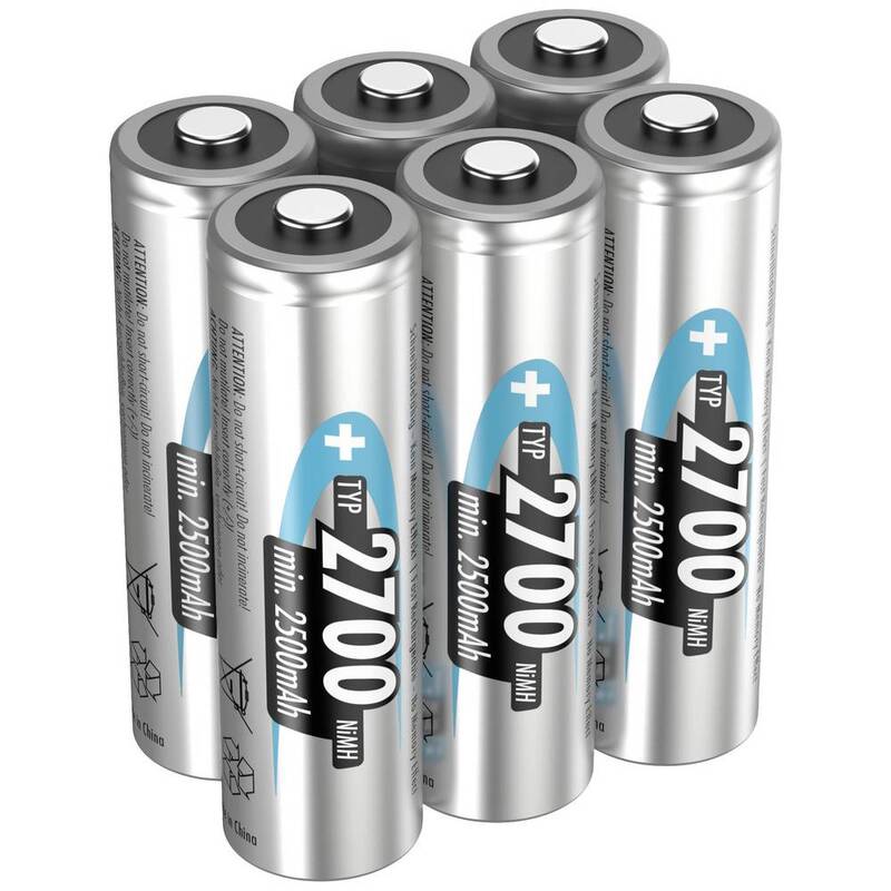 Ansmann NiMH Akku Mignon AA Typ 2700 wiederaufladbar 6er Sparpack 1,2 Volt - 4013674066032