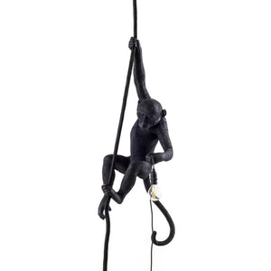 SELETTI Lampe Leuchte Monkey Lamp LED Hängelampe Hängelicht schwarz Kunstharz