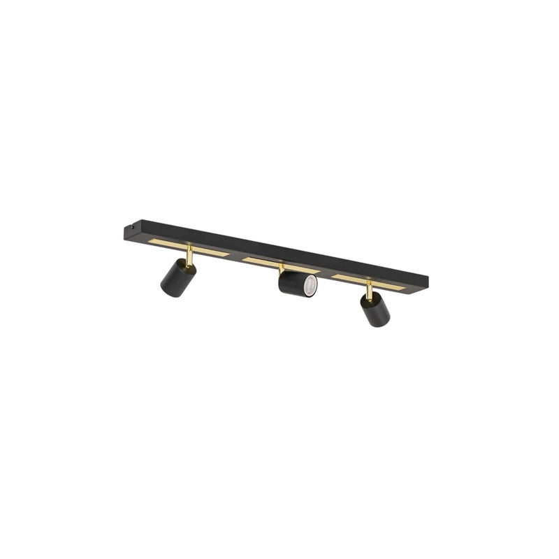 Deckenstrahler Rodez Deckenspot Strahler schwarz gold Stahl 3-flammig GU10 LED - 5907565916638
