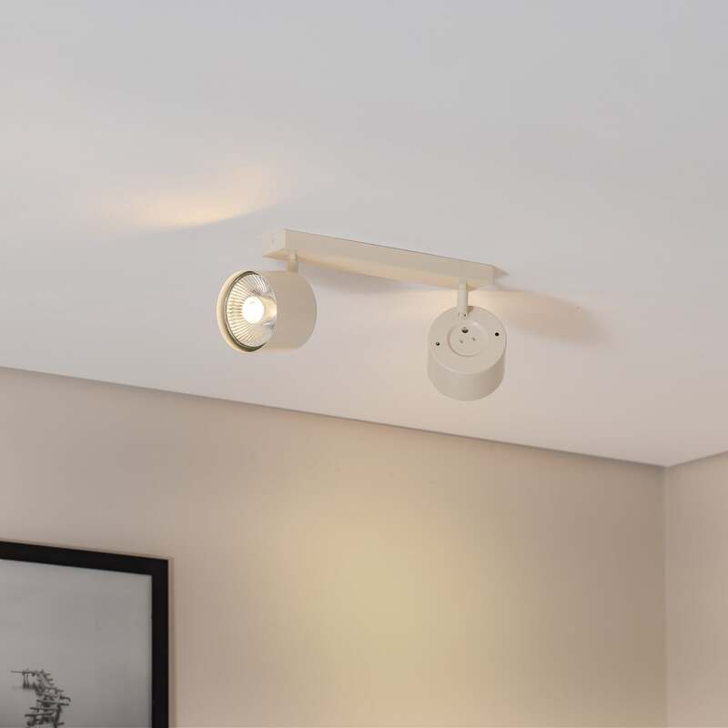 Deckenspot Chloe verstellbar 2-flammig beige Stahl dimmbar GU10 15W LED - 5902553234985