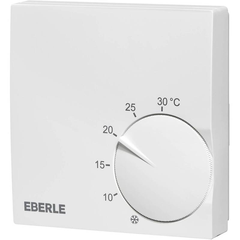 Eberle Raumthermostat Aufputz RTR-S 6721-6 Heizen Kühlen 5-30°C Aktivweiß IP30 - 4017254166365