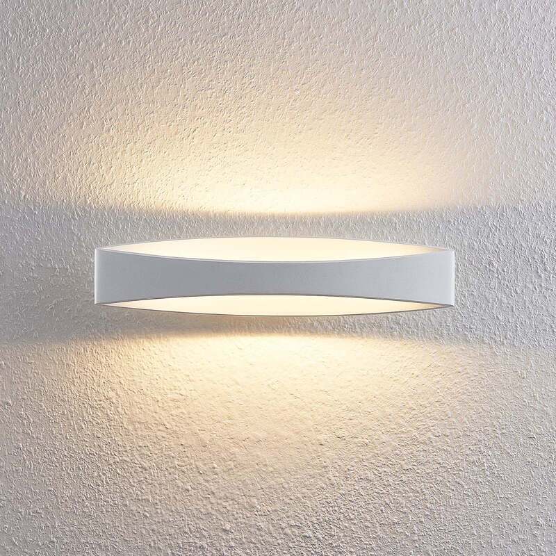 Arcchio Wandleuchte Jelle LED Lampe dimmbar warmweiß 3000K Metall weiß 44x10cm - 4251096592252