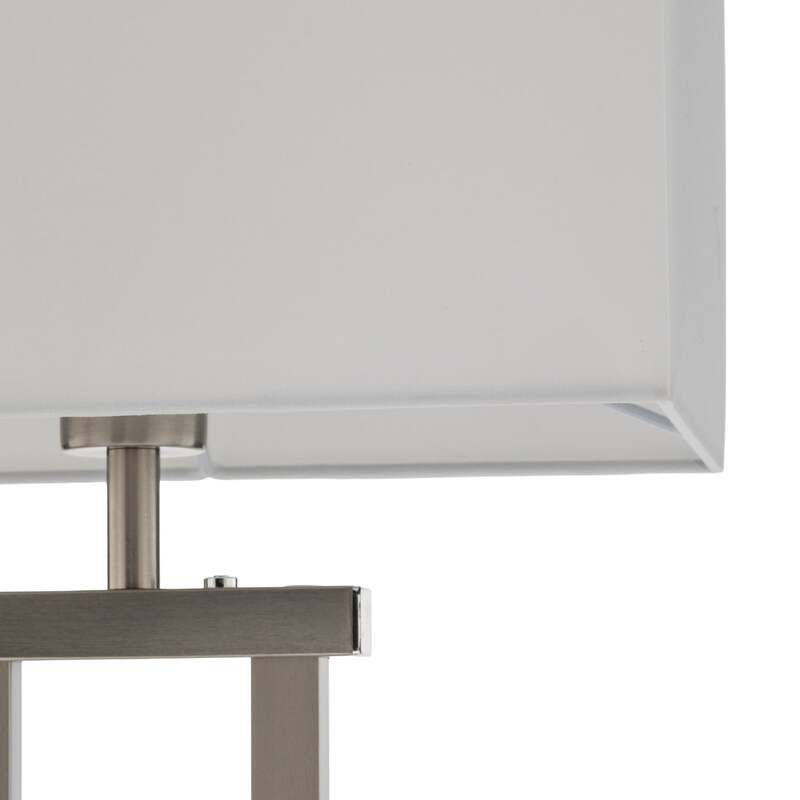 Lindby Tischleuchte Lampe Sigurd LED dimmbar weiß nickel 54cm Höhe 32cm Breite - 4251096560275