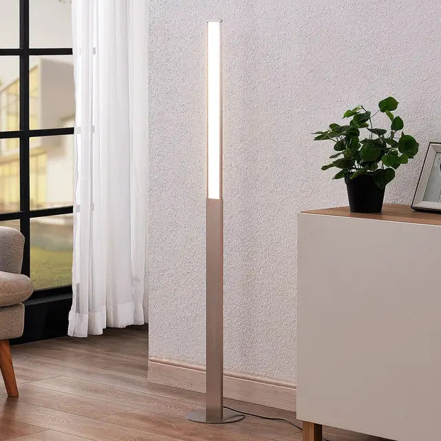 Stehleuchte Bodenlampe Lindby Smart LED App CCT Aluminium Metall Weiß Nickel - 4251096575835