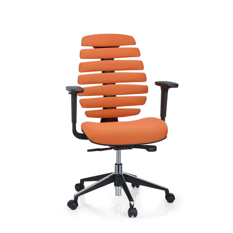 hjh OFFICE Bürostuhl Drehstuhl ERGO LINE II Stoff orange Stuhl Möbel  - 4251084640163