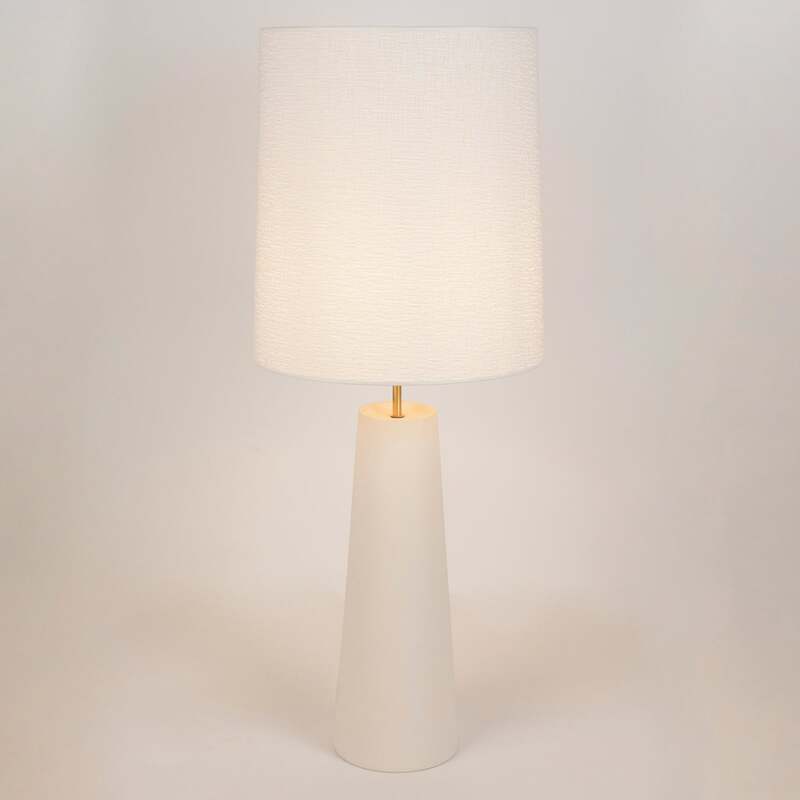 MARKET SET Tischleuchte Lampe Keramikfuß weiß 101cm E27 Designer-Leuchte 60W - 3188000774354