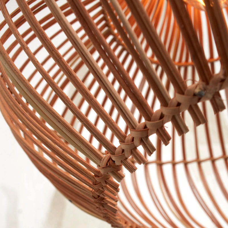 GOOD & MOJO Hängelampe Kalahari LED Hängeleuchte Lampe Rattan natur Ø32cm E27 - 8716248091374