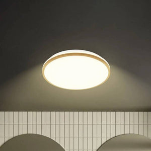 B-Ware Briloner LED-Deckenleuchte Acorus Badezimmerleuchte weiß holzfarben IP44 33 cm