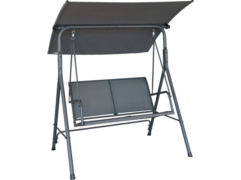 Hollywoodschaukel Apango Gartenliege Stahl pulverbeschichtet anthrazit 38mm - 4007873338069