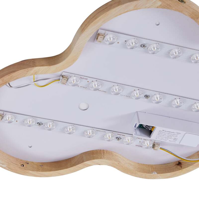 Lindby LED-Deckenleuchte Pilvi Wolke 50 cm 18 W Warmweiß Kunststoff Holz - 4251911792683