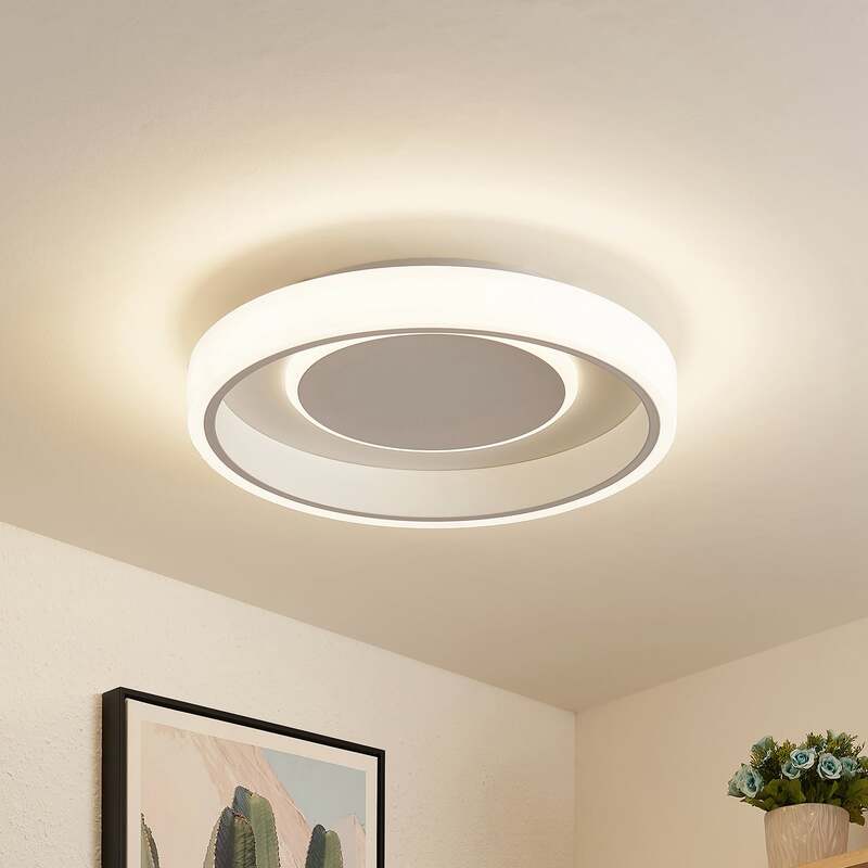 Lindby Deckenleuchte Wikani LED Lampe dimmbar RGB CCT weiß Ø 49 cm Fernbedienung - 4251096599374