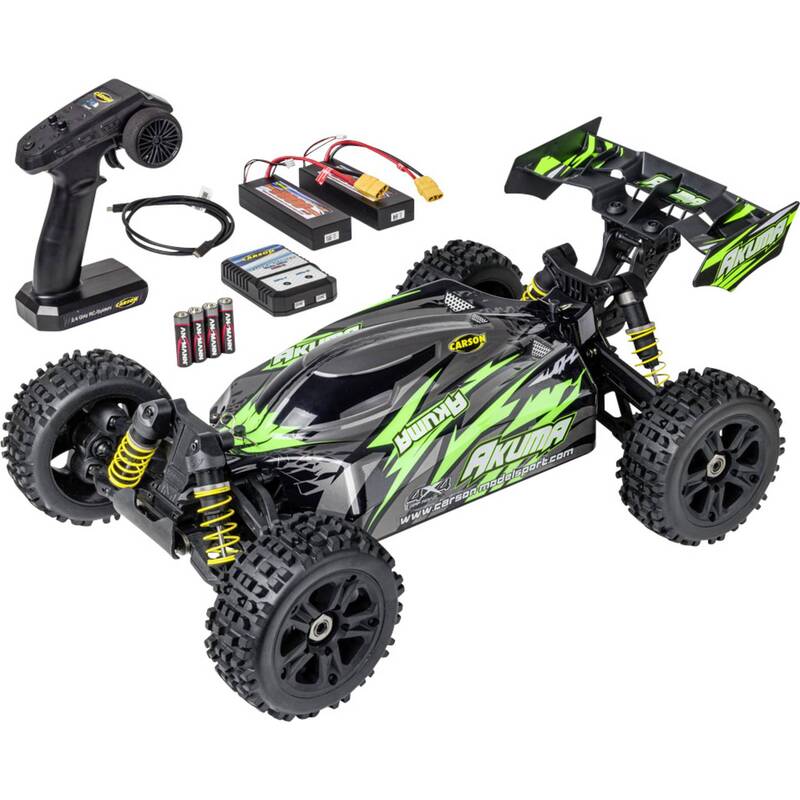 Carson Modellsport Akuma Buggy RTR 4WD Brushless RC Modellauto Grün 1:8 70 km/h - 4005299015328