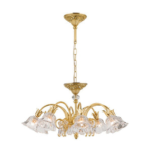 B-Ware ORION Deckenleuchte Leuchte Kaisa 24 Karat vergoldet 8-flammig Gold Deckenlampe