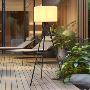 B-Ware Lucande Terrassenleuchte Trivira LED Gartenlampe Außenleuchte 130cm weiß schwarz