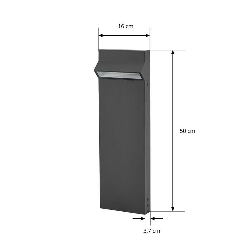 Arcchio Wegeleuchte Gartenleuchte Vonar LED anthrazit 50cm Höhe 7,8W IP65 1405lm - 4255830910142
