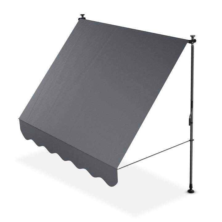 Klemmmarkise Kapstadt Sonnenschutz höhenverstellbar UV-beständig grau 200x120cm - 4262437183688