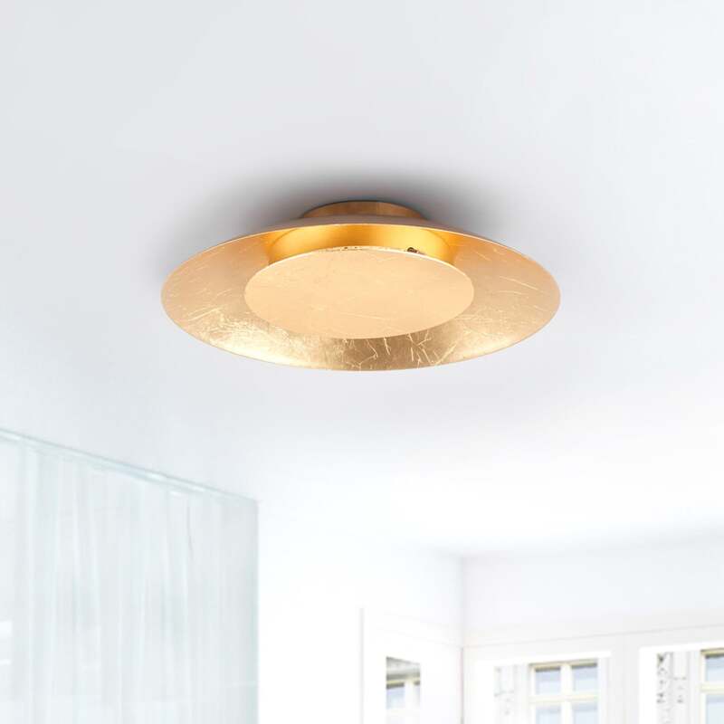 Lindby Deckenleuchte Keti LED Lampe gold rund Metall Ø35cm warmweiß 3000K - 4251096511864