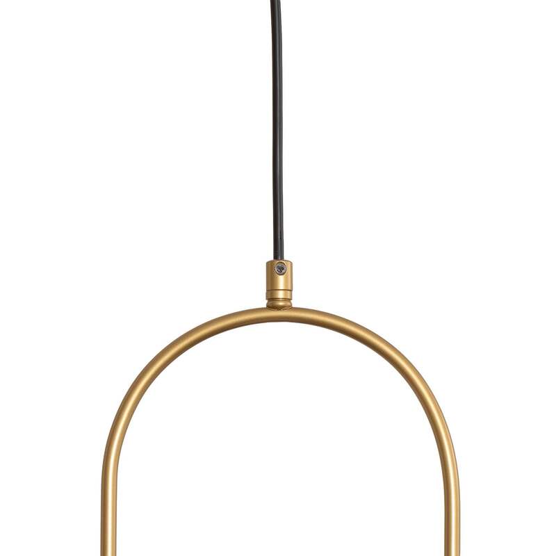 Hängeleuchte Mudoni gold/weiß E27 dimmbar Designer Lampe Pendelleuchte 53cm - 8684283471829