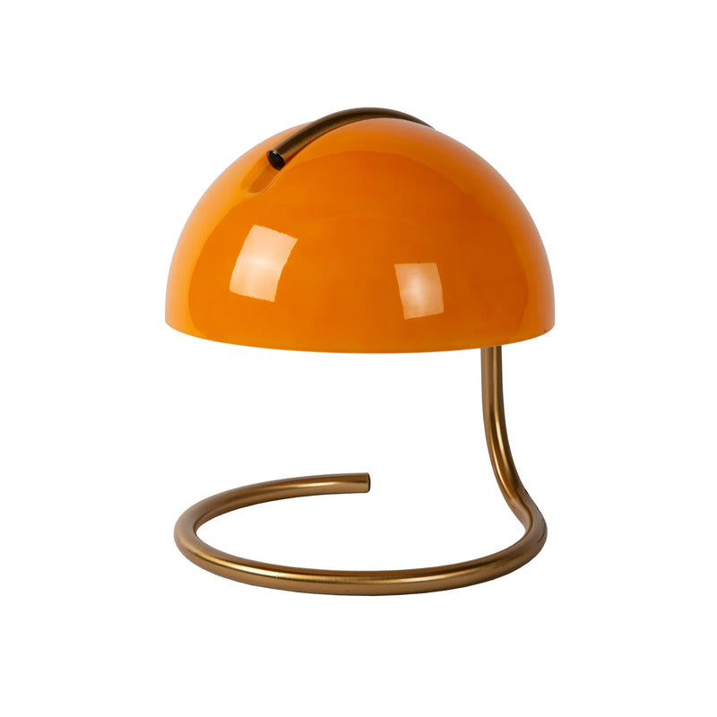 Lucide Tischleuchte Cato LED Lampe Retro Leuchte orange messing 25cm Höhe - 5411212460875